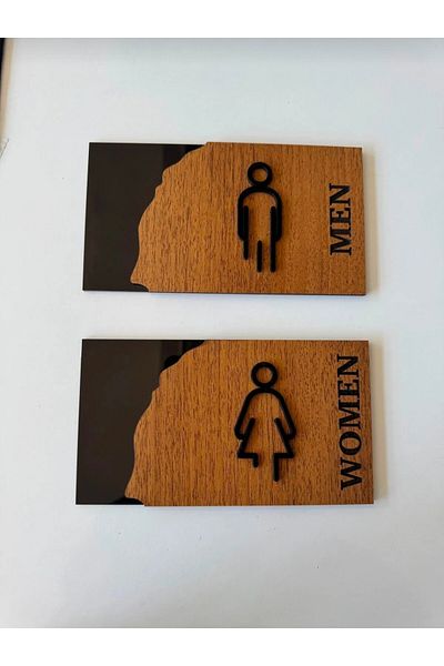HARPİES Embossed Mdf Wc Routing Set | 20*11 cm | Direction1003