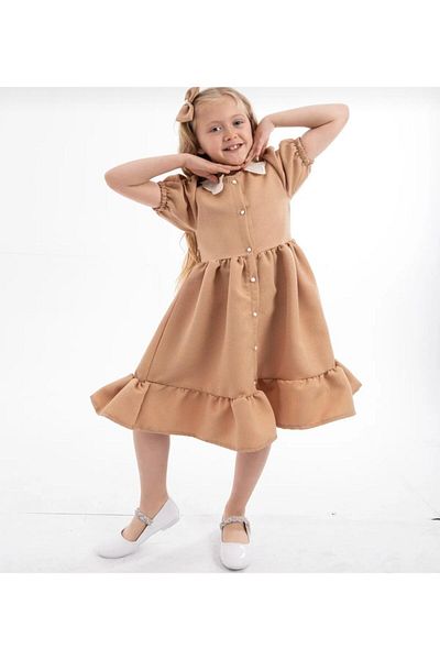 Zelhankids Rochie pentru copii vintage cu guler pregătit de miercuri