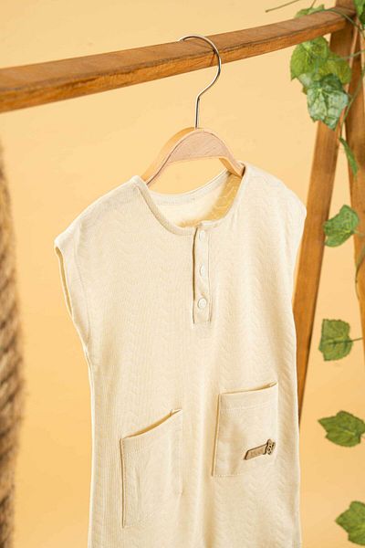 bombe Girl Boy Baby Kids Natural Jumpsuit Salopet Cotton Comfortable Trend Fashion Bottom Top Set