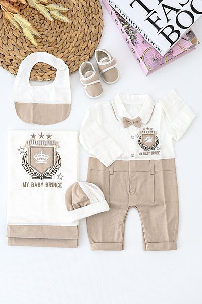 Sitilin Baby Boy Summer 5-Piece Blanket Hospital Discharge Set Stl6976