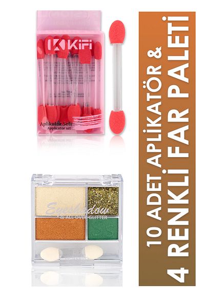 Sword & Shield 4 Color Eyeshadow and 10 Applicator Set 01