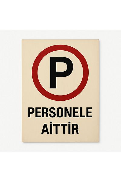 Gündoğdu Warning Sign'Belongs to Staff' 23X35 cm
