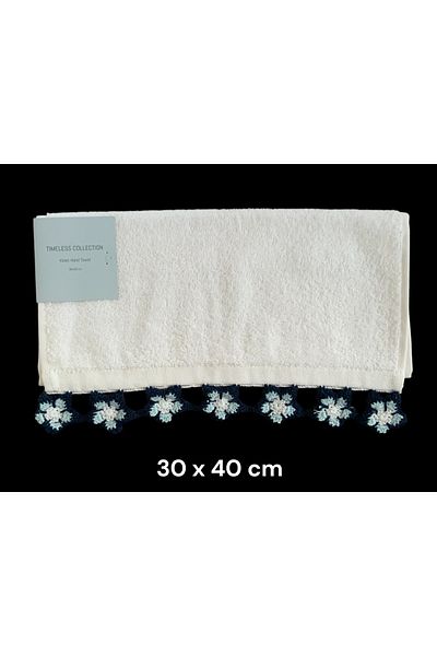 Madame Coco Βιολετί Πετσέτα Χεριών Λευκή Βαμβακερή 30 x 40 cm Συλλογή Timeless