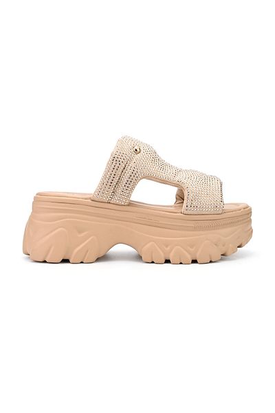 Tmall Women's Casual Slippers, Made Of Eco-leather, Sp111, Khaki
