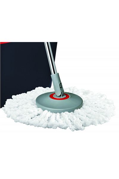 Herum Mop și găleată cu pedală pentru stoarcere, Negru/Roșu, 16 l
