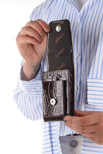 Fiyaka Zenga 903_p 100% Genuine Leather Cigarette Holder Brown