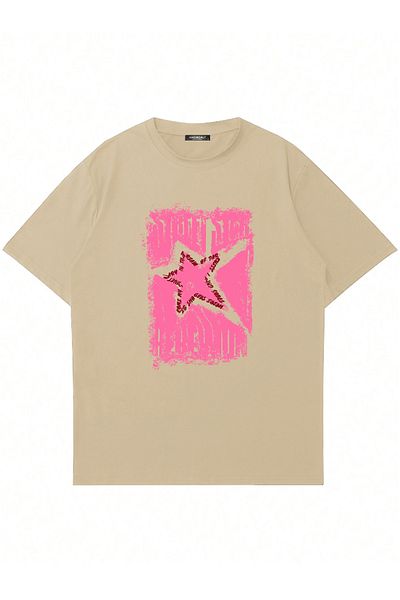 Mad&Calf Μπλουζάκι Unisex Street Star με στάμπα με λαιμόκοψη