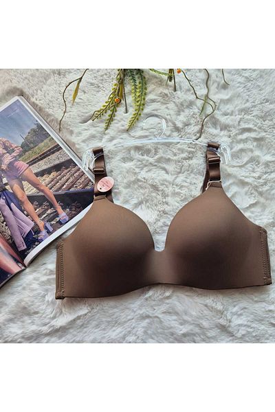 HS İÇ GİYİM Women's Unfilled Underwireless Thick Strap C Cup Lotus Bra
