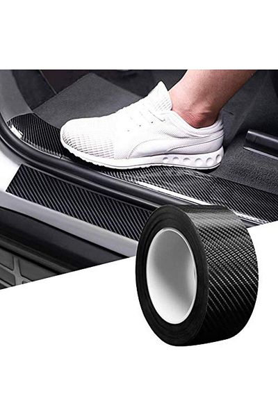 Avex Autocolant autoadeziv Carbon 5D pentru ornament sau rolă de prag, dimensiune 148 x 4 cm, culoare negru