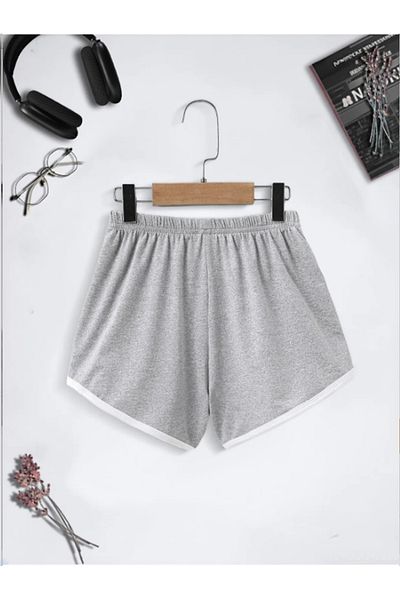 LA GULER Μίνι σορτς μαύρο Slim Fit με σχισμή και κορδόνια