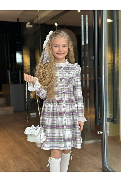 ugurbocegicocukdunyası Παιδικό φόρεμα Παγκόσμιας Πριγκίπισσας Παρθένα Παράνυμφος με κορδόνια 4 τεμαχίων Φόρεμα για κορίτσια Φόρεμα αποφοίτησης για κορίτσια