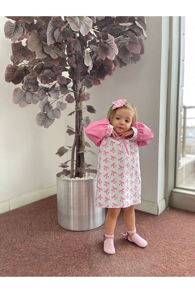 İPEKACOUTURE Cute Bow Girl's Bell Dress