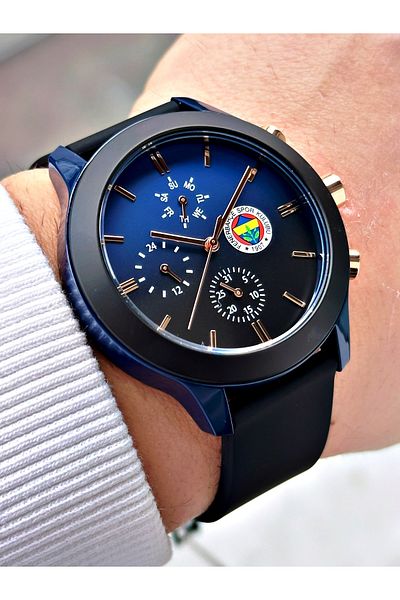 Quantum Functions Active Silicone Cord Original Licensed Fenerbahçe Fan Men's Wristwatch