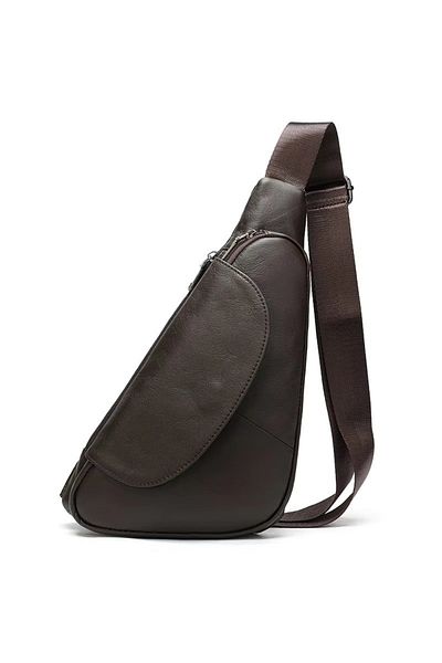 delis Men's shoulder bag, Arif, genuine leather, Dark brown