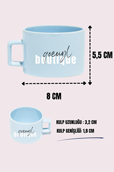 giftkonsept Ramen Kedi Noodle 4 Baskılı Japon Yiyecek Anime Kedi Kare Kulplu Fincan Mavi Kupa Bardak