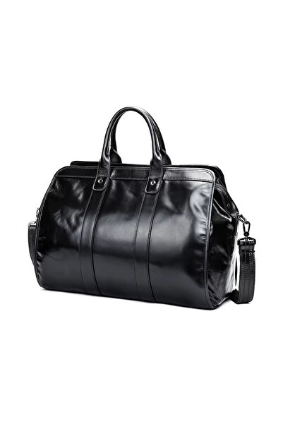 delis Geanta de calatorie unisex, Amiran GT3278, piele naturala, Negru