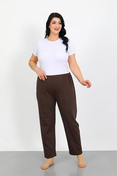 Celira Women's Plus Size Coffee Single Bottom Pajamas