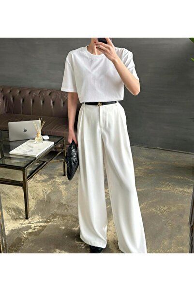 Fast Perry Bol Pantolon A Pile Beyaz