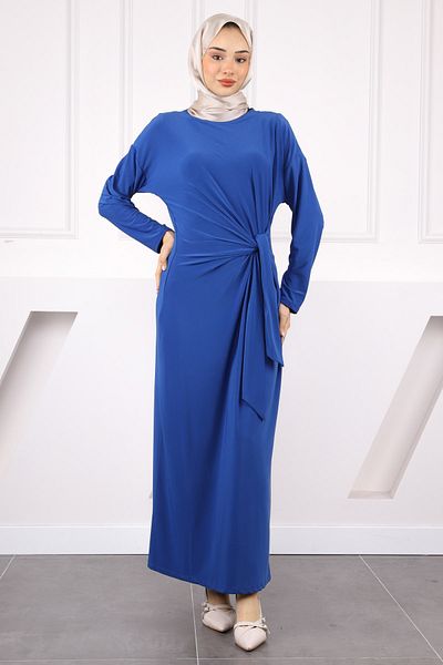İmajButik Φόρεμα Saks Blue Side Tie