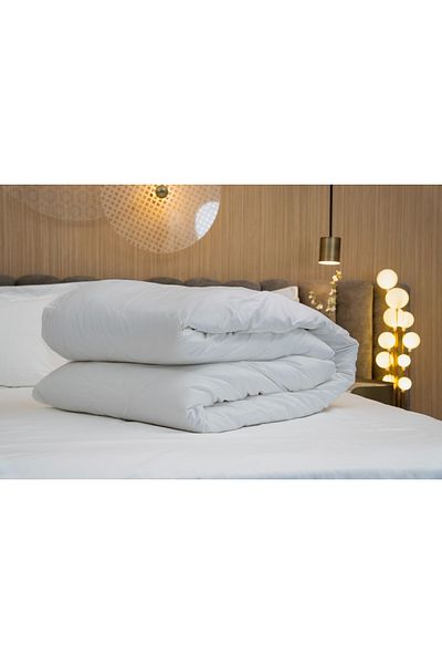 Gentelle 5-Star Hotel Quality Plain Duvet Cover – 250TC (White) - 260x245 cm - Queen bed size