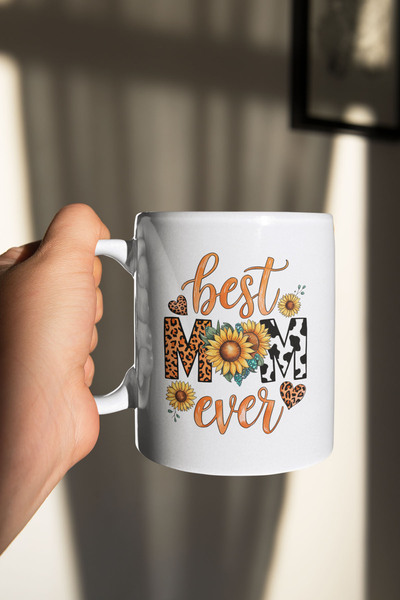 qoeuyl boutique كوب هدية لعيد ميلاد الأم مطبوع عليه Best Mom Ever