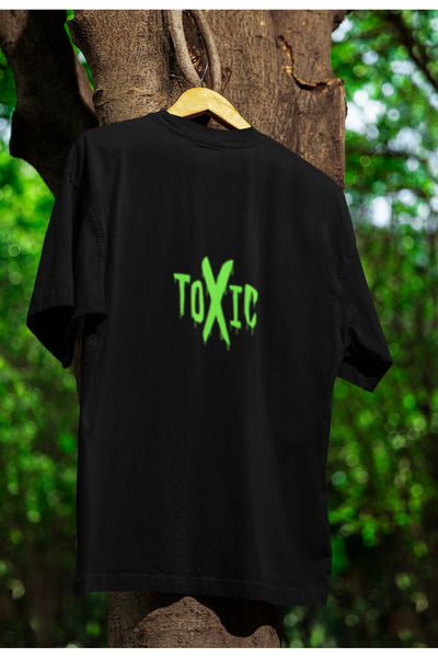 MG Toxic Printed Unisex Crew Neck Cotton Oversize Short Sleeve T-Shirt