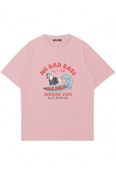 Mad&Calf Μπλουζάκι Unisex No Bad Days με στάμπα με λαιμόκοψη