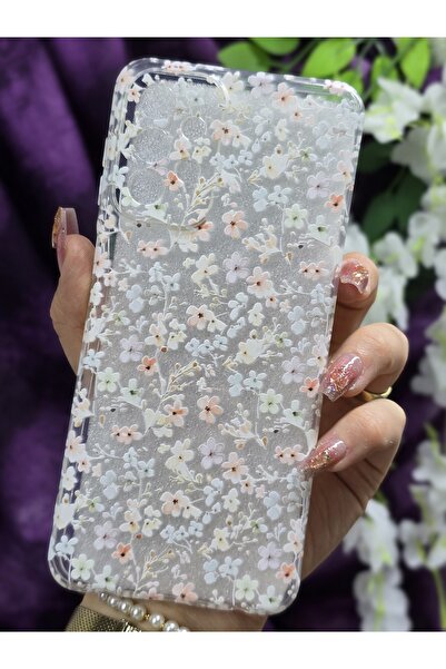 Magic Ring Samsung Galaxy A52 Uyumlu Renkli Çiçekler Desenli Şeffaf Telefon K...