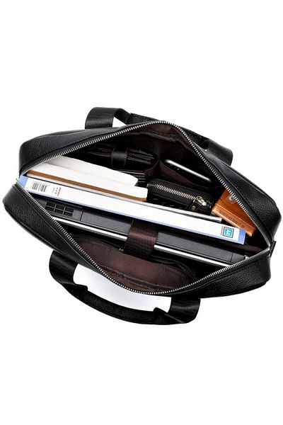 OEM Men's Briefcase, Arthur Gt1302, Genuine Leather, Black