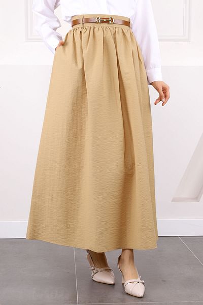 İmajButik Μινκ Μέση Ζώνη Μαζευμένη Φούστα