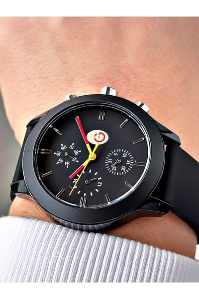 Quantum Functions Active Silicone Cord Original Licensed Galatasaray Fan Men's Wristwatch