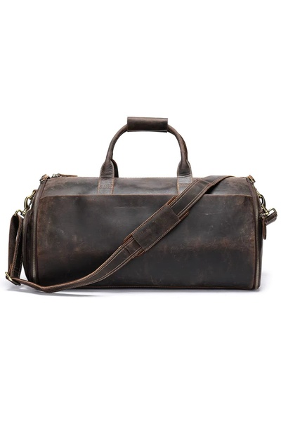 delis Geanta De Calatorie Unisex, Riven Gt3295, Piele Naturala, Maro