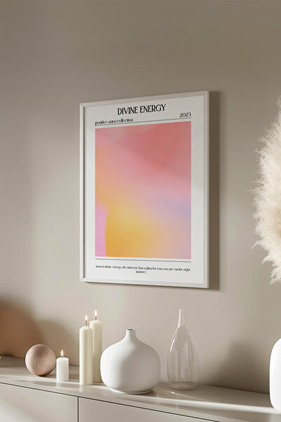 Basquiart Poster cu ramă albă din seria Aura, numărul tabloului: 55