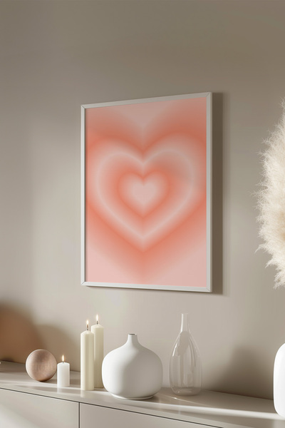 Basquiart Poster cu ramă albă din seria Aura, numărul tabloului: 95