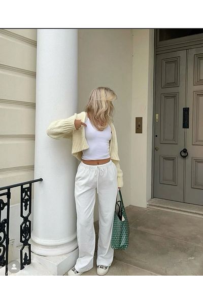 Perryes White Linen Trousers - Women's, Loose Cut