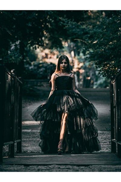 Zekids Βραδινό φόρεμα κοριτσιού από τούλι με κοντό μπροστινό και μακριά πίσω ...