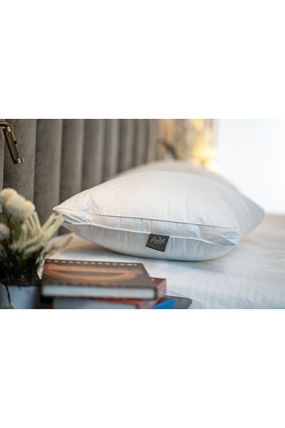 Gentelle Hotel-Quality Premium 50x70 Pillow with 1200g Cotton Outer Cover and Microfiber Filling