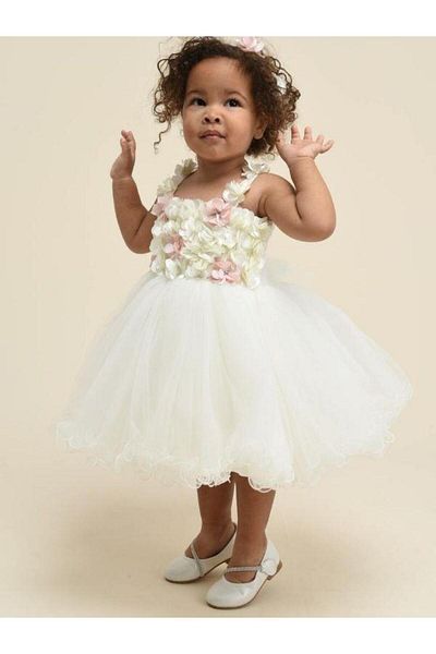 Zekids Girl's Tulle and Flower Detailed Design Evening Dress