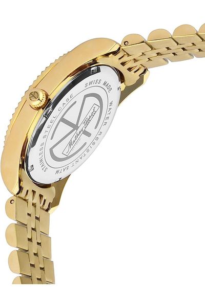 Mathey-Tissot Stainless Steel Gold Dial Analog Watches for Men-H810Pbri