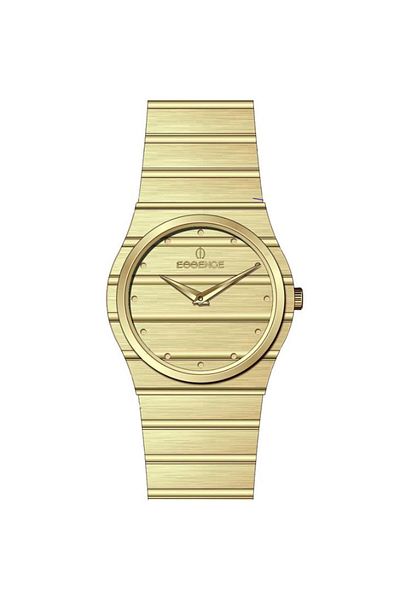 Essence Es6936Fe.110 Steel Cord Steel Case 5 Atm Water Resistant Gold Color Women Wrist Watch