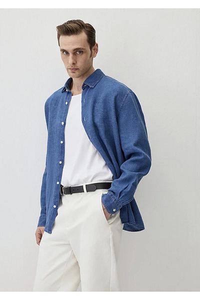 Mavi Indigo M pentru bărbați 0211564 -18790 Cămașă cu mânecă lungă