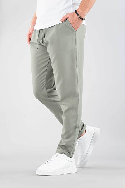 bombe Pantaloni de jogger pentru bărbați, cu talie elastică, din bumbac, cu ș...