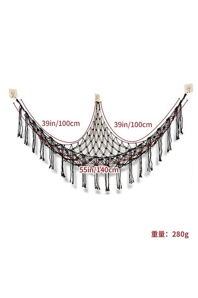 Choice B Triangle Toy Net Plush Toy Storage Corner Hanging Cotton Rope Hand-woven Toy Hammock