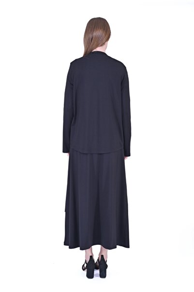 Invee Skirted Modal Suit - Black