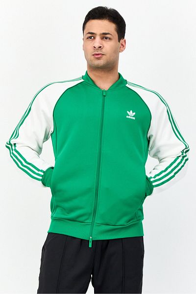 adidas Men Sportswear Fit Long Sleeve Outdoor Track Jacket, Green