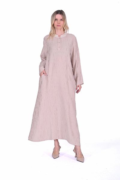 Invee Invee 7026 Modal Dress with Pockets - Beige