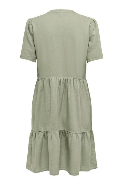 ONLY Only Women's V-Neck Short Sleeve Linen Dress