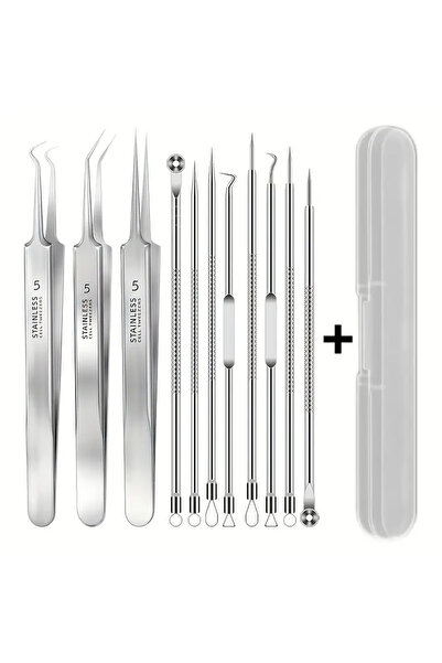 nasilolmaz 11 li Paslanmaz Çelik Siyah Nokta Temizleme Seti Güzellik Aracı, ve Çıkarıcı