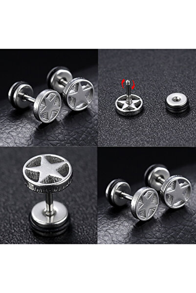 SIC MODA Stainless steel star earrings 4070A