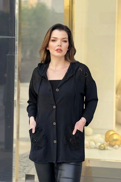 aytemas Hooded Scallop Detailed Jacket